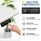 Bureau debout électrique réglable en hauteur Futzca, bureau assis-debout pour ordinateur avec panneau d'épissure