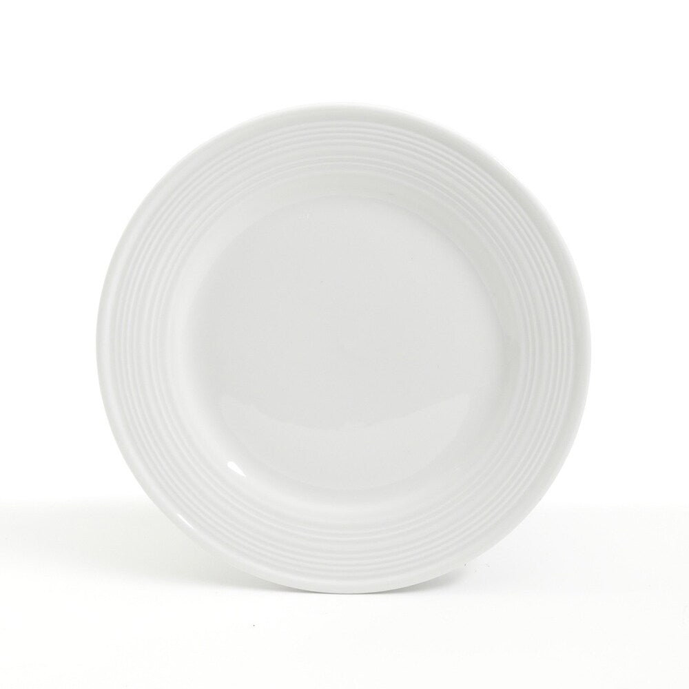 Service de table Gibson Home en céramique blanche, 16 pièces, motif buffet gaufré