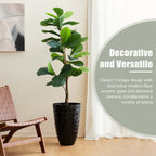 Glitzhome 19,75 H Lot de 2 pots de fleurs surdimensionnés en imitation céramique écologique texturée diamantée pour porche