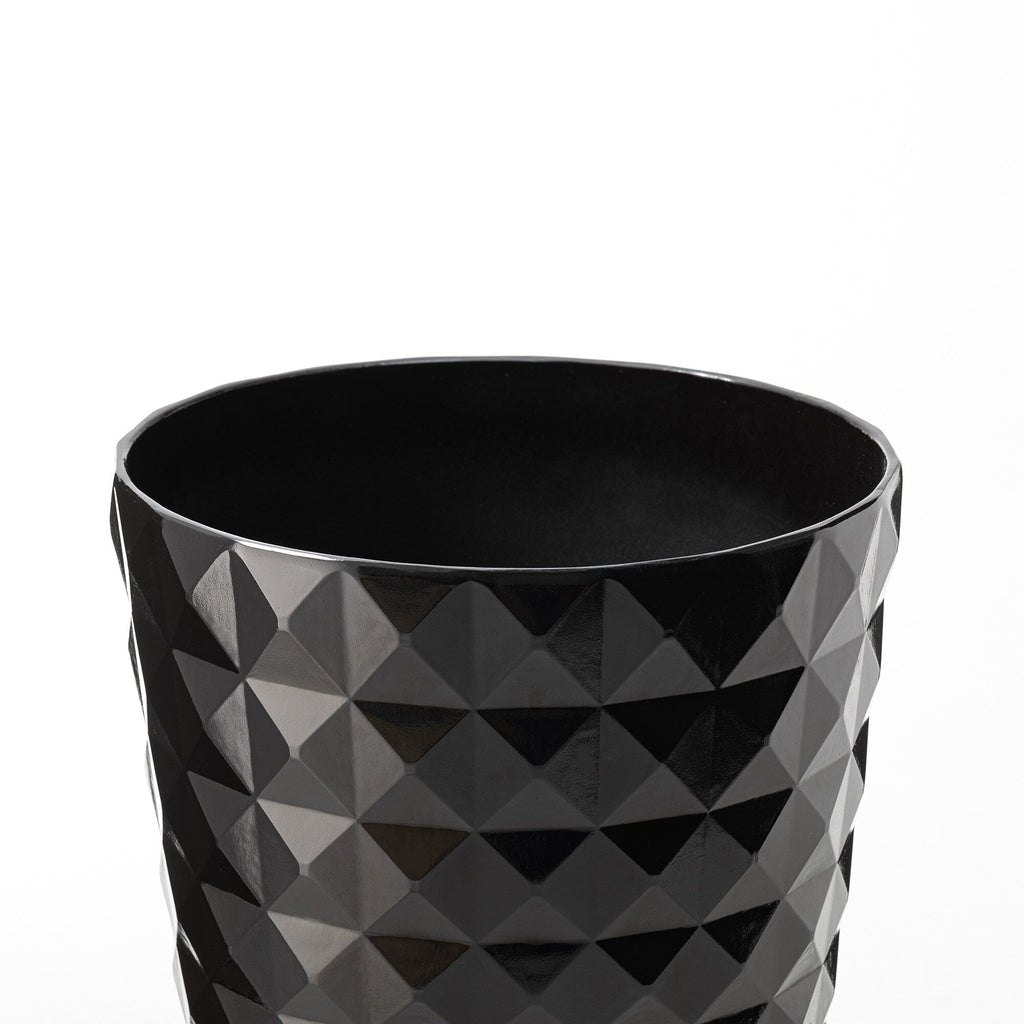 Glitzhome 19,75 H Lot de 2 pots de fleurs surdimensionnés en imitation céramique écologique texturée diamantée pour porche