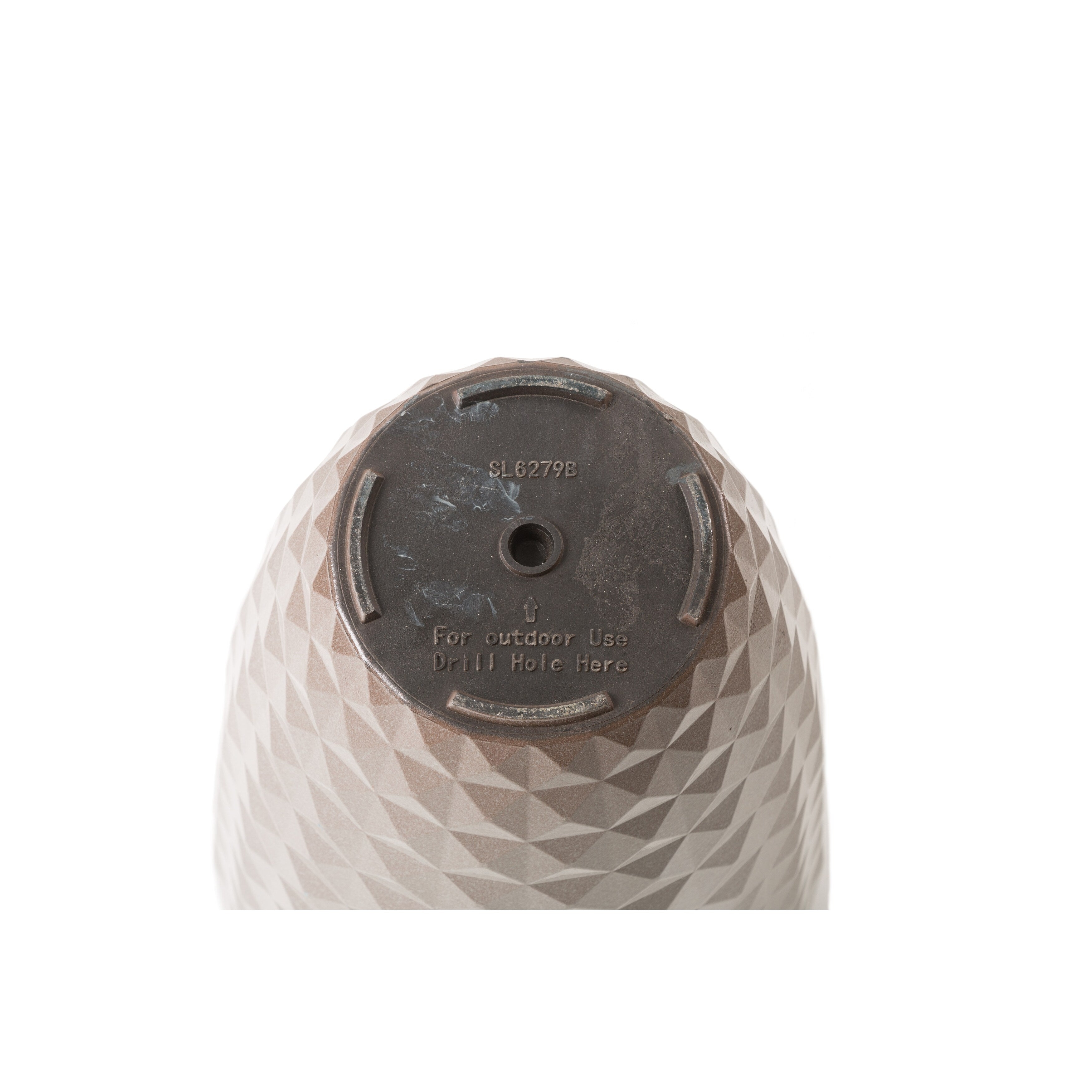 Glitzhome 19,75 H Lot de 2 pots de fleurs surdimensionnés en imitation céramique écologique texturée diamantée pour porche