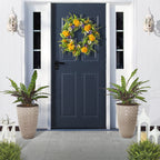 Glitzhome 19,75 H Lot de 2 pots de fleurs surdimensionnés en imitation céramique écologique texturée diamantée pour porche