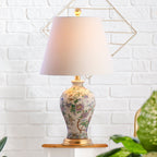Lampe de table LED Grace 24 Floral, multicolore/laiton par JONATHAN Y