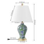 Lampe de table LED Grace 24 Floral, multicolore/laiton par JONATHAN Y