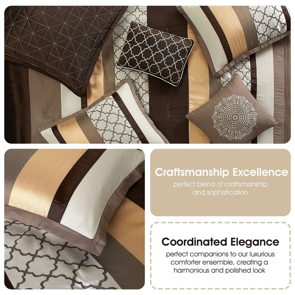 Ensemble de couette Nanshing Avalon Trellis 8 pièces à imprimé marocain