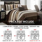 Ensemble de couette Nanshing Avalon Trellis 8 pièces à imprimé marocain