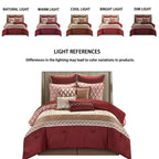 Ensemble de couette géométrique de luxe Nanshing Calvin 10 pièces