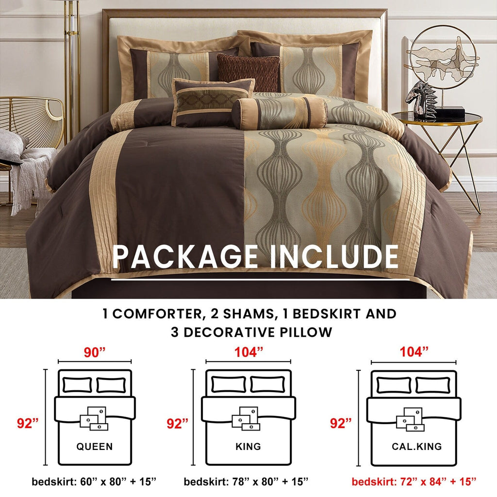 Ensemble de couette géométrique moderne Nanshing Daniella 7 pièces