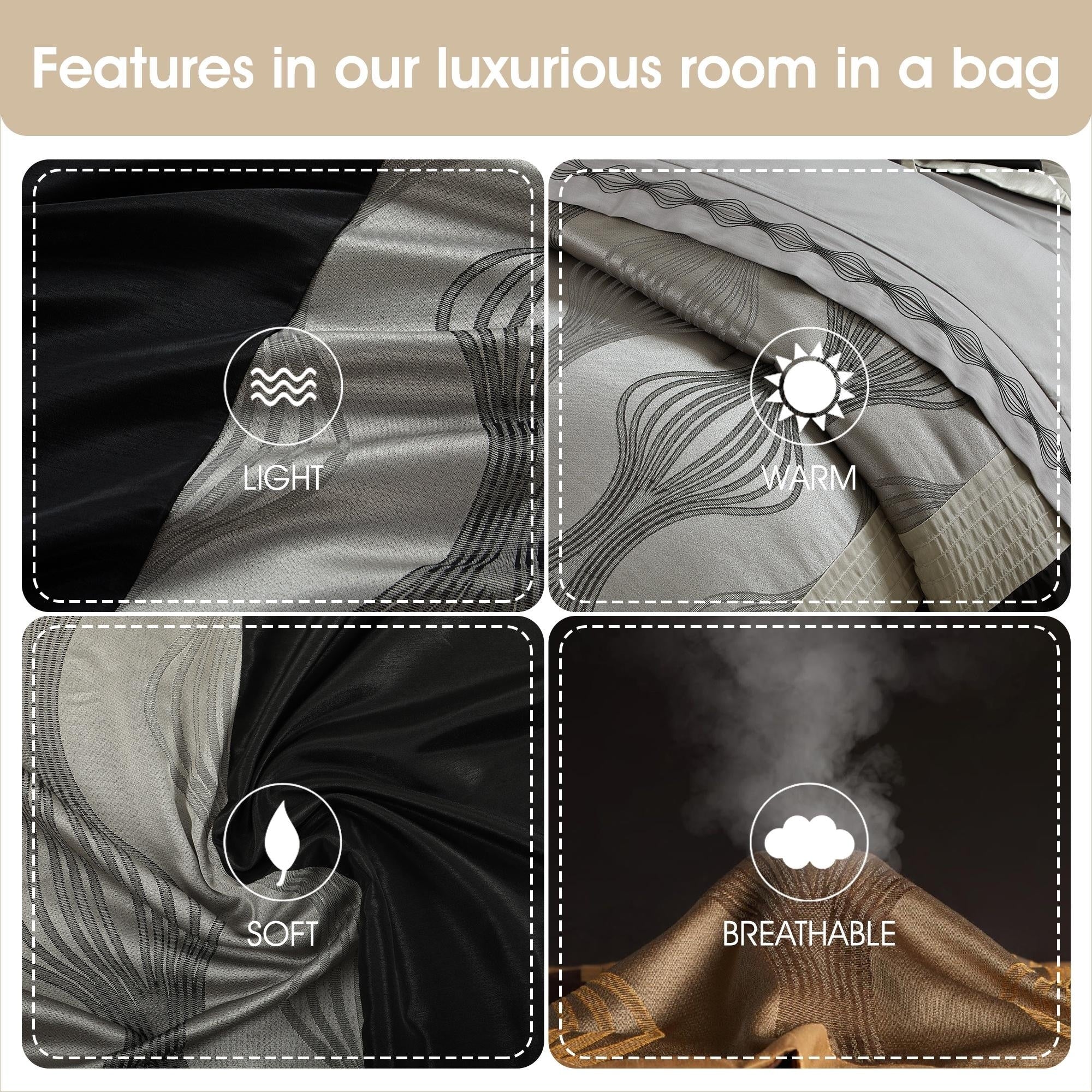 Ensemble de couette géométrique moderne Nanshing Daniella 7 pièces