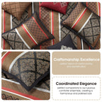 Ensemble de couette géométrique en jacquard Nanshing Jensen 7 pièces