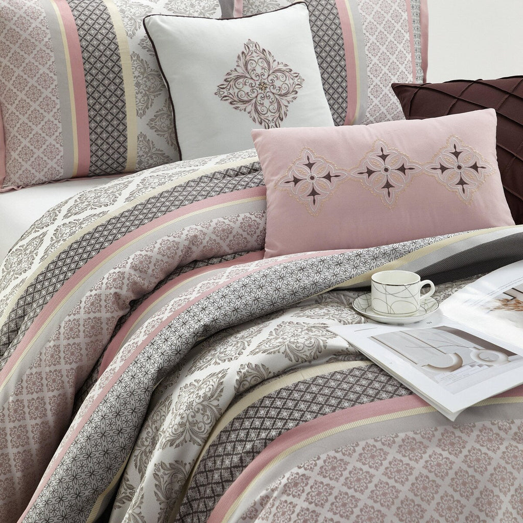 Ensemble de couette géométrique en jacquard Nanshing Jensen 7 pièces