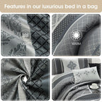 Ensemble de couette géométrique en jacquard Nanshing Jensen 7 pièces