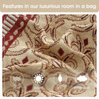 Ensemble de couette élégant médaillon Nanshing Prince 7 pièces