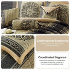 Ensemble de couette élégant médaillon Nanshing Prince 7 pièces