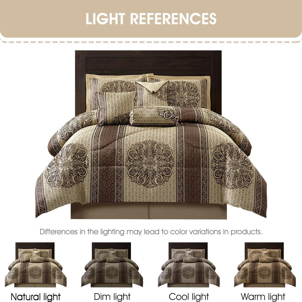 Ensemble de couette élégant médaillon Nanshing Prince 7 pièces