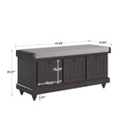 Banc de rangement Granger avec coussin d'assise en lin par iNSPIRE Q Classic