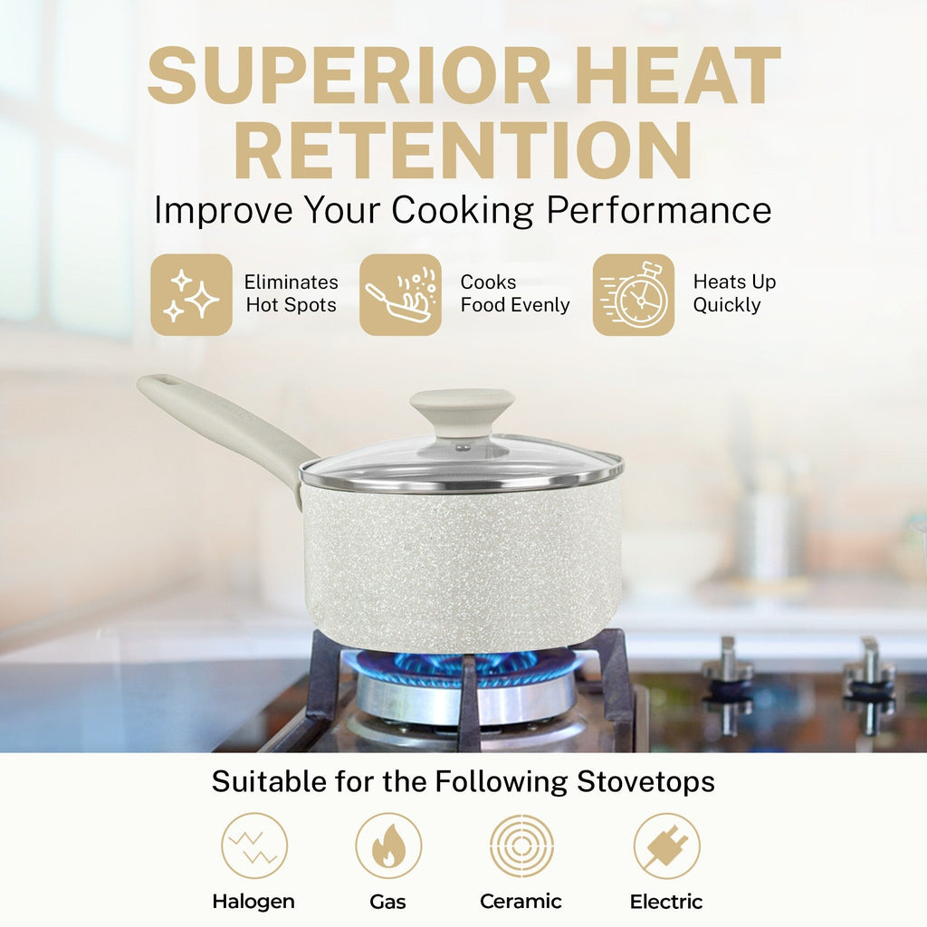 Ensemble de 20 ustensiles de cuisine et de pâtisserie antiadhésifs Granitestone Desert Cream