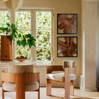 Décoration murale en teck Greenage Sculpture murale abstraite Live Edge