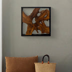 Décoration murale en teck Greenage Sculpture murale abstraite Live Edge