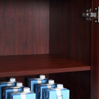 HOMCOM 63 Garde-manger de cuisine à 2 portes, meuble de rangement indépendant avec étagères à 5 niveaux et 2 étagères réglables pour salle à manger