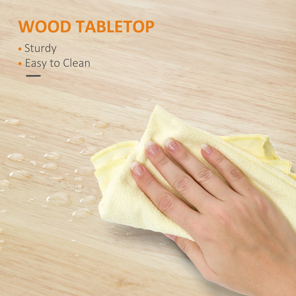 Desserte de cuisine HOMCOM, plateau en bois, sur roulettes, avec étagère ouverte et tiroir de rangement, pour salle à manger et cuisine