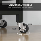 Desserte de cuisine à roulettes HOMCOM, desserte de bar, desserte compacte sur roulettes avec plateau en bois, étagères et tiroirs pour les repas à domicile