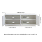 Meuble TV rectangulaire Hanson pour téléviseurs jusqu'à 75