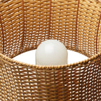 Lampadaire Havenside Home Pocologan 59,5 pouces en osier tressé pour l'extérieur et l'intérieur - 16,25 L x 16,25 l x 59,5 H