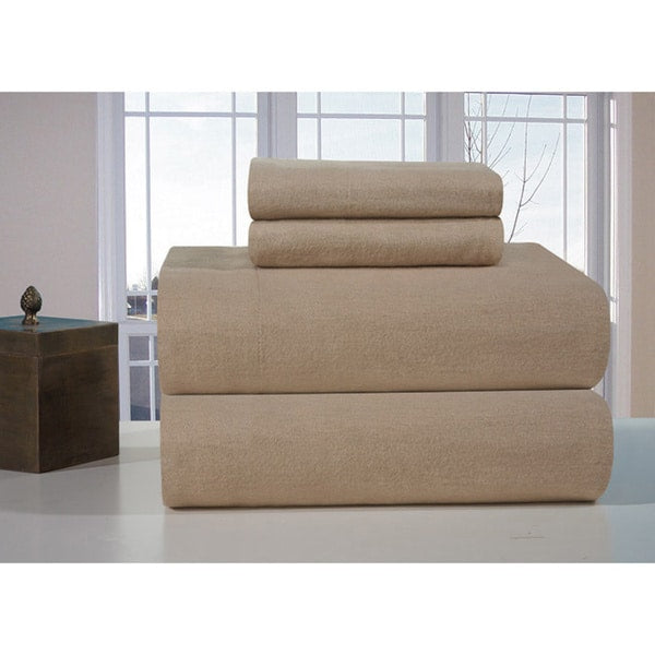 Ensemble de draps en flanelle de coton épais