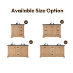 Meuble-lavabo Hervas avec plateau en marbre naturel sans miroir