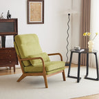 Chaise de loisirs à dossier haut en bois massif avec accoudoirs et dossier Chaise d'appoint