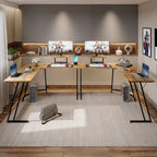 Bureau de jeu en L Homall, bureau d'angle pour ordinateur, bureau d'écriture