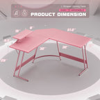 Bureau de jeu en L Homall, bureau d'angle pour ordinateur, bureau d'écriture