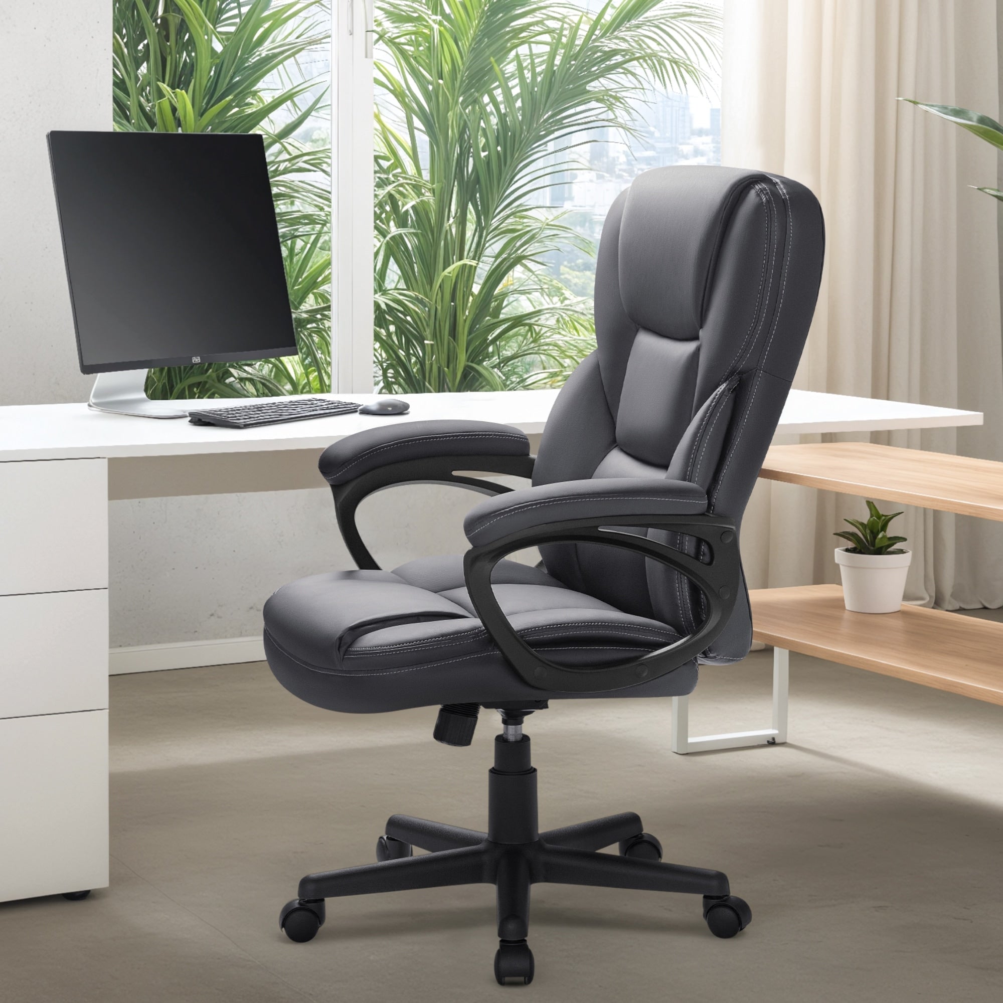Chaise de bureau ergonomique Homall à dossier haut