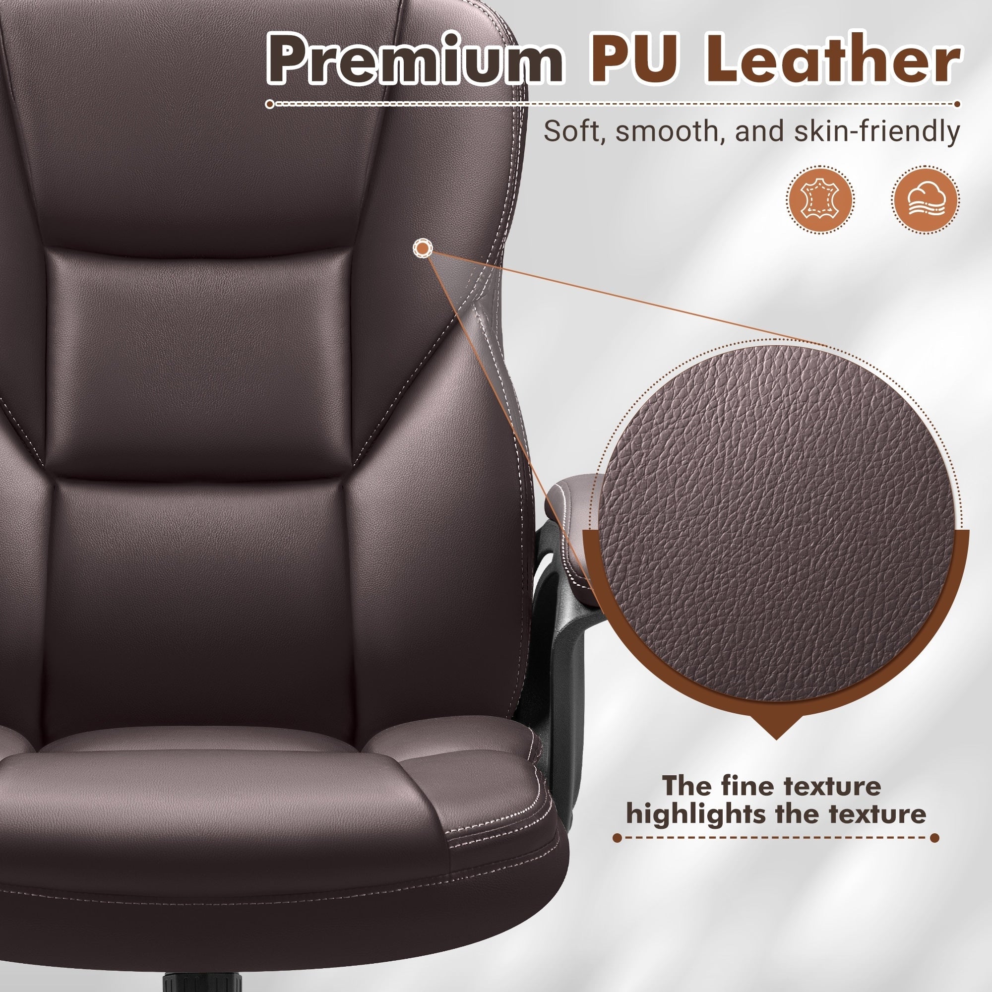 Chaise de bureau ergonomique Homall à dossier haut