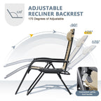 Chaise longue de jardin Homall Patio Zero Gravity avec coussin, lot de 2