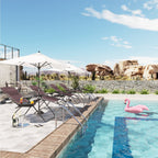 Chaise longue de jardin Homall Patio Zero Gravity avec coussin, lot de 2