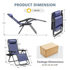 Chaise longue de jardin Homall Patio Zero Gravity avec coussin, lot de 2