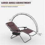 Chaise longue de jardin Homall Patio Zero Gravity avec coussin, lot de 2