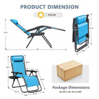 Chaise longue de jardin Homall Patio Zero Gravity avec coussin, lot de 2