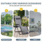 Chaise longue de jardin Homall Patio Zero Gravity avec coussin, lot de 2