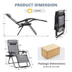 Chaise longue de jardin Homall Patio Zero Gravity avec coussin, lot de 2