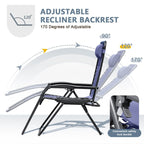 Chaise longue de jardin Homall Patio Zero Gravity avec coussin, lot de 2