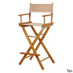 Chaise de réalisateur de 30 pouces avec cadre en chêne miel