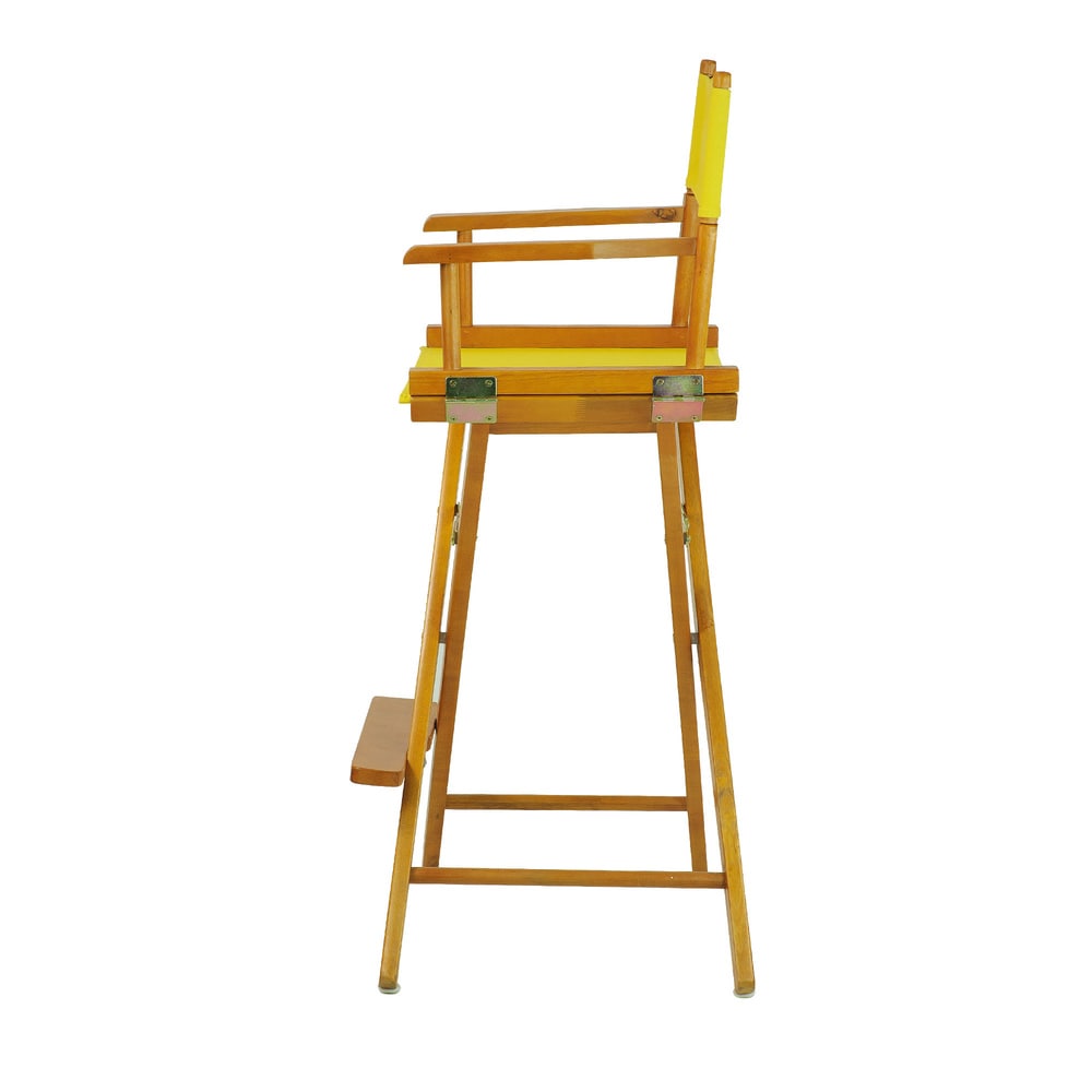 Chaise de réalisateur de 30 pouces avec cadre en chêne miel