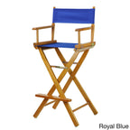 Chaise de réalisateur de 30 pouces avec cadre en chêne miel