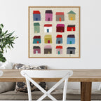 Impression sur toile encadrée « Maisons » de Jenny Frean – Sylvie Maple