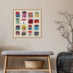 Impression sur toile encadrée « Maisons » de Jenny Frean – Sylvie Maple