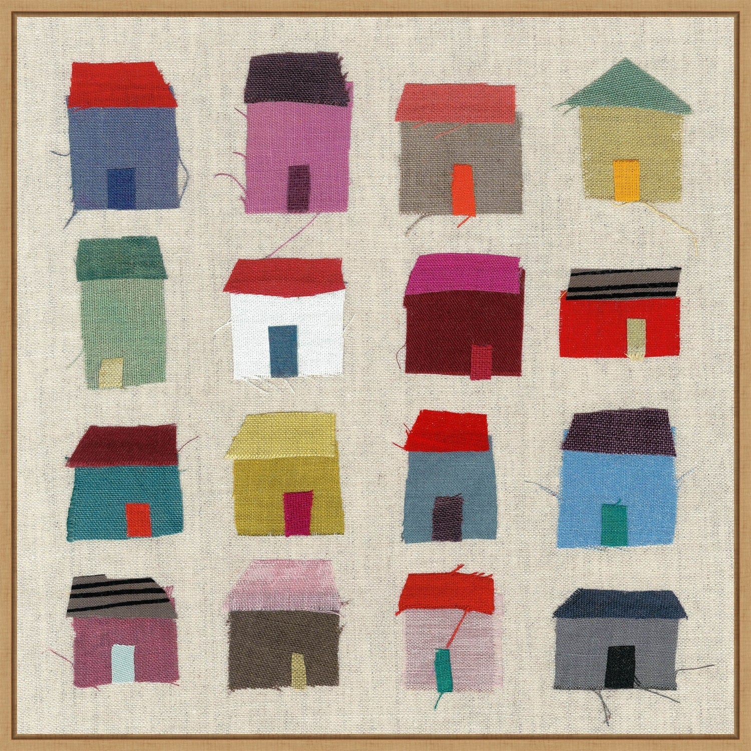 Impression sur toile encadrée « Maisons » de Jenny Frean – Sylvie Maple