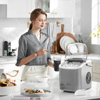 Machine à glaçons de comptoir, machine à glaçons portable avec poignée, machine à glaçons autonettoyante, pour la maison, le bureau et la cuisine